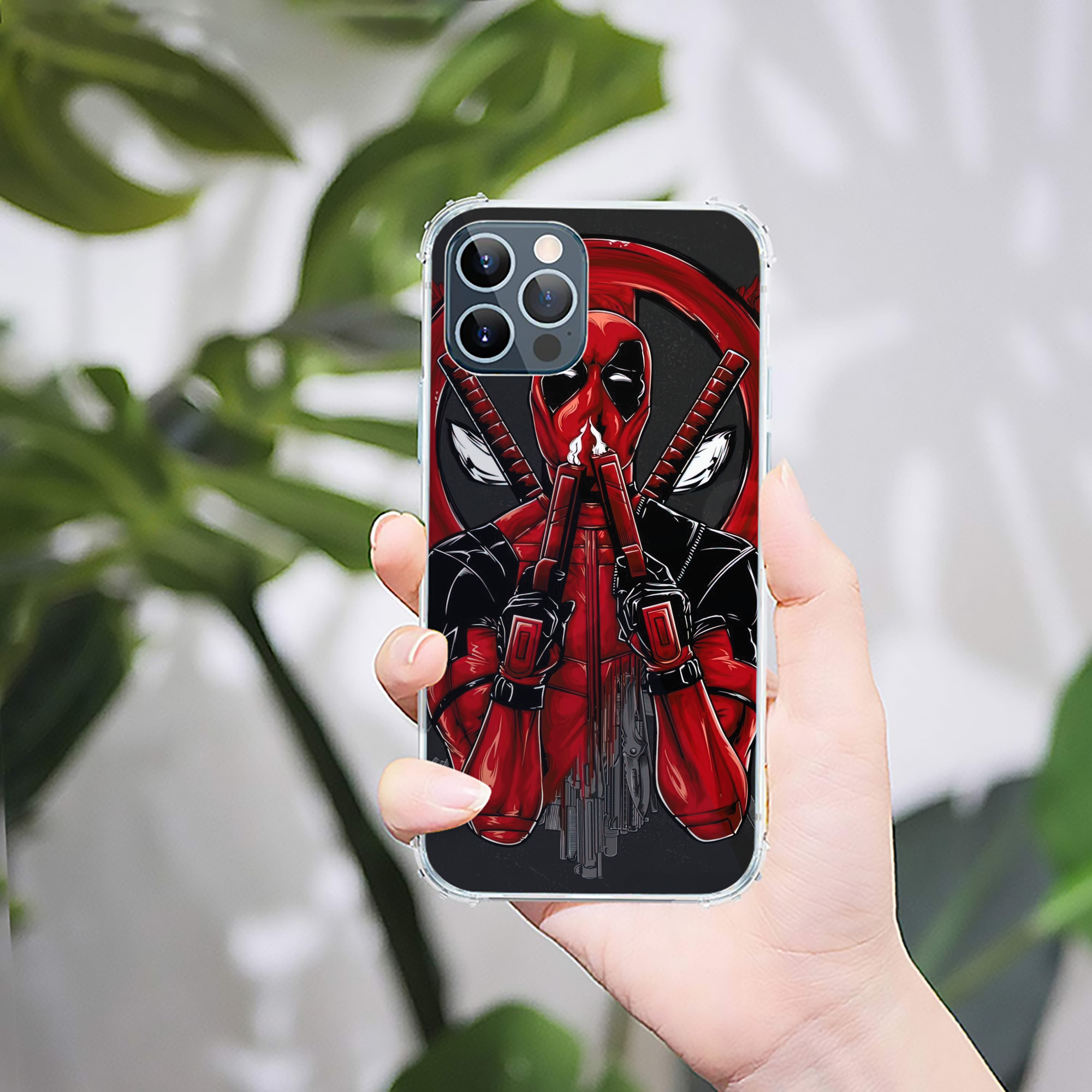 （画像用） Deadpool デッドプール 【iPhone 12シリーズ対応】透明スマホケース（クリアソフトケース）